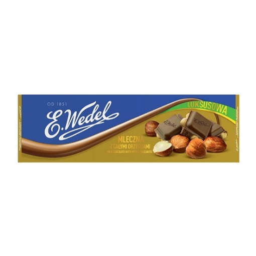Picture of Milk Chocolate With Whole Hazelnuts Wedel 220g