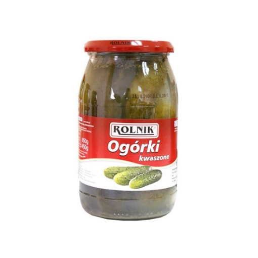 Picture of Pickles in jar Kvashennie salted Rolnik 900ml