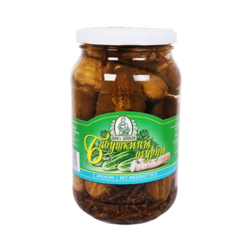 Picture of Pickles with Horseradish in jar Grandmothers 900ml