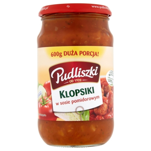 Picture of Cabbage with Pork Meat Balls in Tomato Sauce in jar Pudliszki 600g