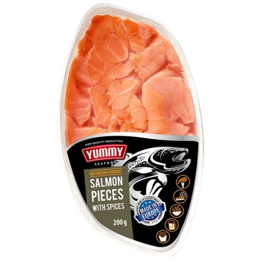 Picture of Salmon Pieces with Spices Yummy 200g