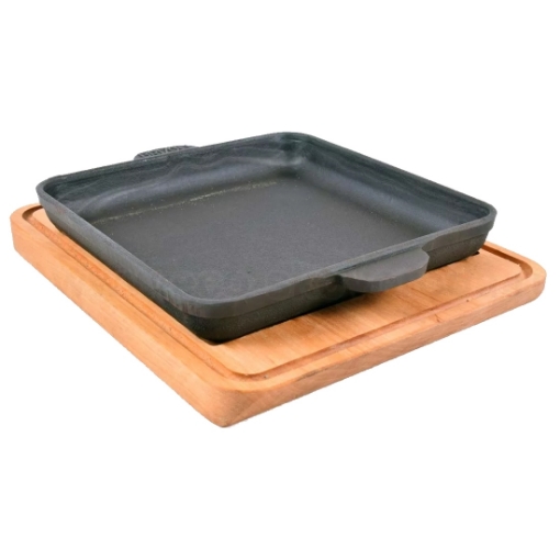 Picture of Pot Cast Iron with Wooden Board Brisoll 18х18