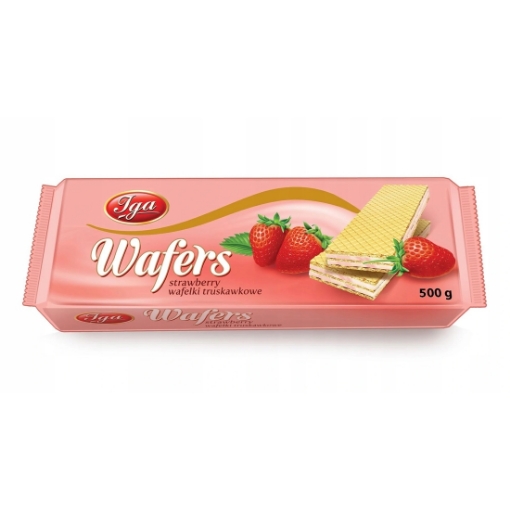 Picture of Waffles Strawberry Flavour Iga 500g
