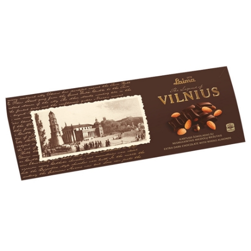 Picture of CLEARANCE-Dark Chocolate with Almonds Vilnius Laima 200g 