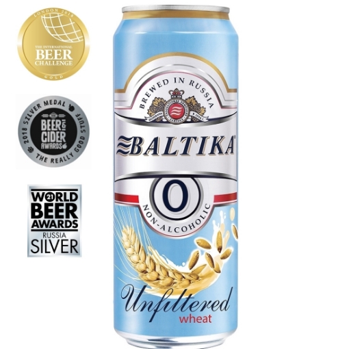 Изображение Пиво Балтика 0 пшеничное нефильтрованное в банке - 0% Алк 450мл