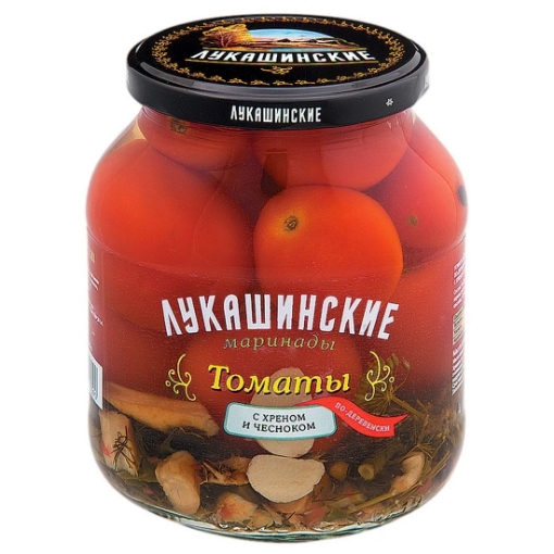 Picture of Pickled Tomatoes with Horseradish & Garlic Lukashinskie 670g