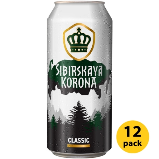 Изображение 12 банок Пиво Сибирская Корона 5.3% Алк 1л