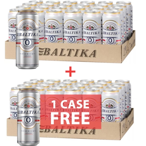 Изображение Мега акция! 24 банки Пиво Балтика 0 безалкогольное в банке - 0% Алк 450мл