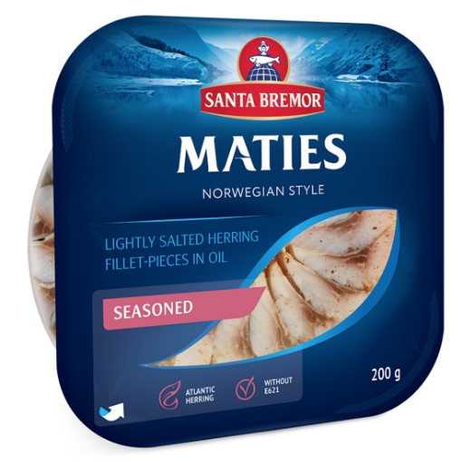 Picture of Atlantic Herring Fillet Lightly Salted with Spices Santa Bremor 200g
