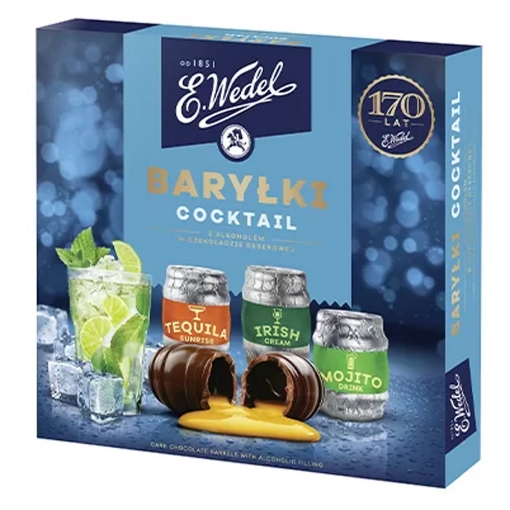 Picture of Chocolate Dark with Cocktail Flavours Barrels Wedel 200g