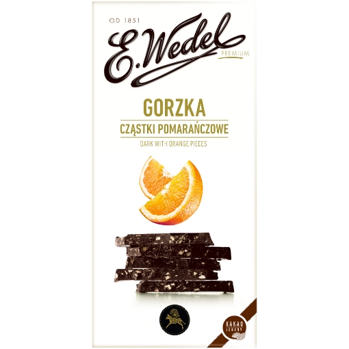 Picture of Chocolate Dark with Orange Wedel 100g