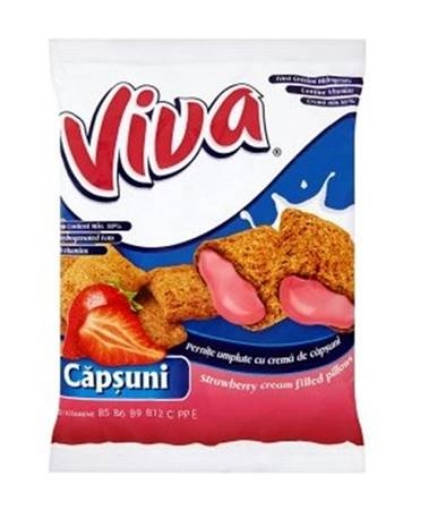 Picture of Snack Crispy Pads with Strawberry Cream Viva 100g