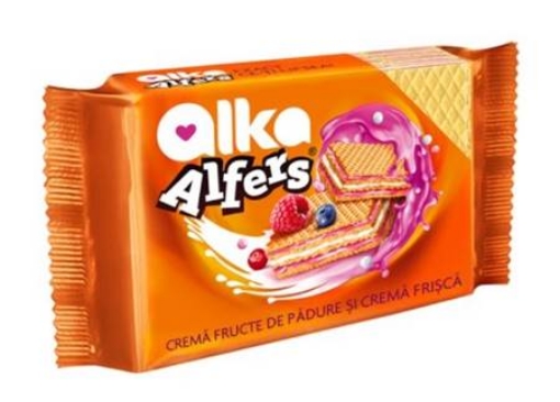 Picture of CLEARANCE-Waffles Berry-Milk Cream Alfers Alka 170g 