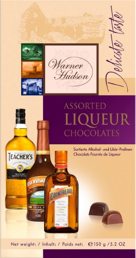Picture of CLEARANCE-Chocolate Candies Pralines Warner Hudson Assorted Liqueur Piasten 150g