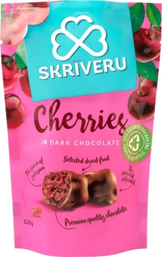 Picture of Sweets Cherries in Dark Chocolate Skriveru 110g  