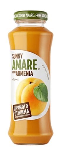 Picture of Juice Apricot Freshly Squeezed Amare Bottle 250 ml 