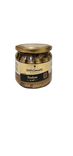 Picture of Smoked Baltic Sardines in Oil Glass Jar Diplomats 175g