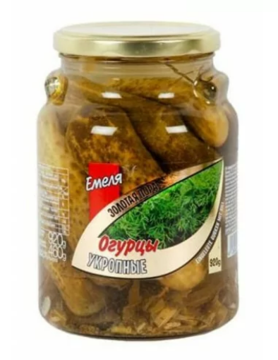 Picture of Pickles with Dill Zolotaya Pora Emelya Jar 920ml 