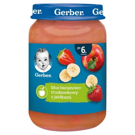Picture of Dessert Mousse Banana Strawberry Apple Gerber 190g